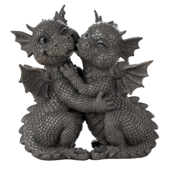 Garden Dragons Couple Statue Kissing Partner Love Hugging Sweet